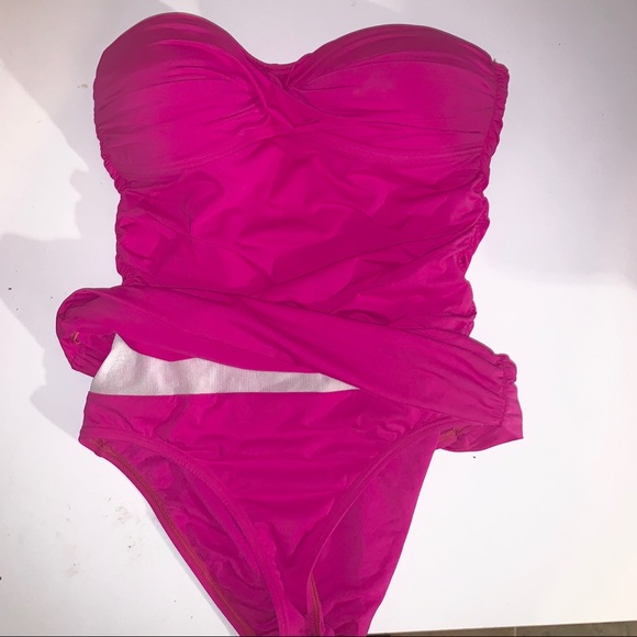 Tommy Bahama hot pink swim suit dress one piece - Picture 4 of 8